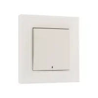 Выключатель TOT Glossy Glass, 10 А, 1 клавиша, с подсветкой, скрытый монтаж, стеклянная рамка, белый