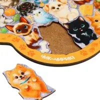 Пазл деревянный фигурный в рамке "Домашние животные"