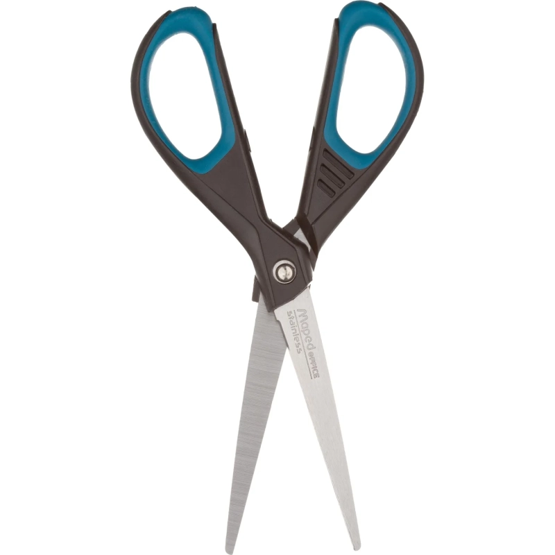 Ножницы Maped ESSENTIALS SOFT 170мм,прорез.симметричн ручки,черн/син,468210