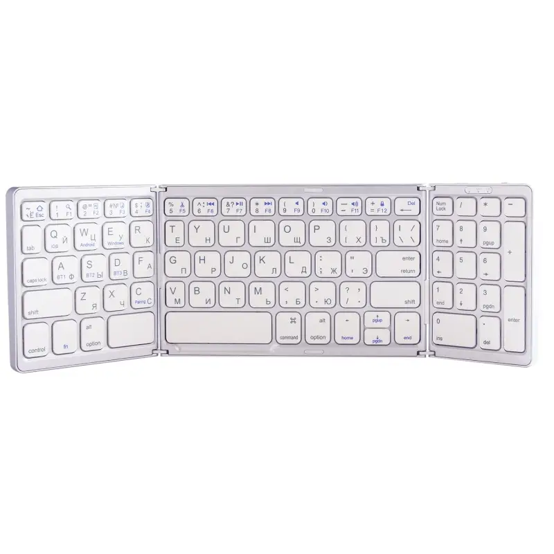 Складная беспроводная клавиатура B089 (серебро) (40 шт/кор)
