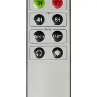 Светодиодные &laquo;Свечи на прищепках красные&raquo; 11 см, набор 10 шт., 10 LED, от батареек ААх10, пульт, свечение тёплое белое
