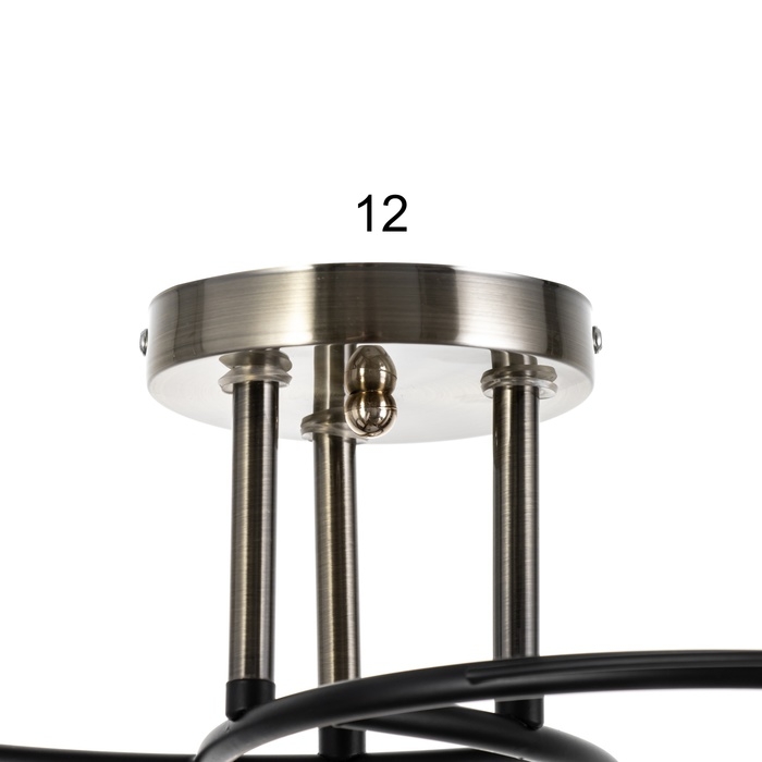 Люстра Люстра "Каэль" 3хЕ27 40Вт черно-бронзовый 44х44х17,5 см