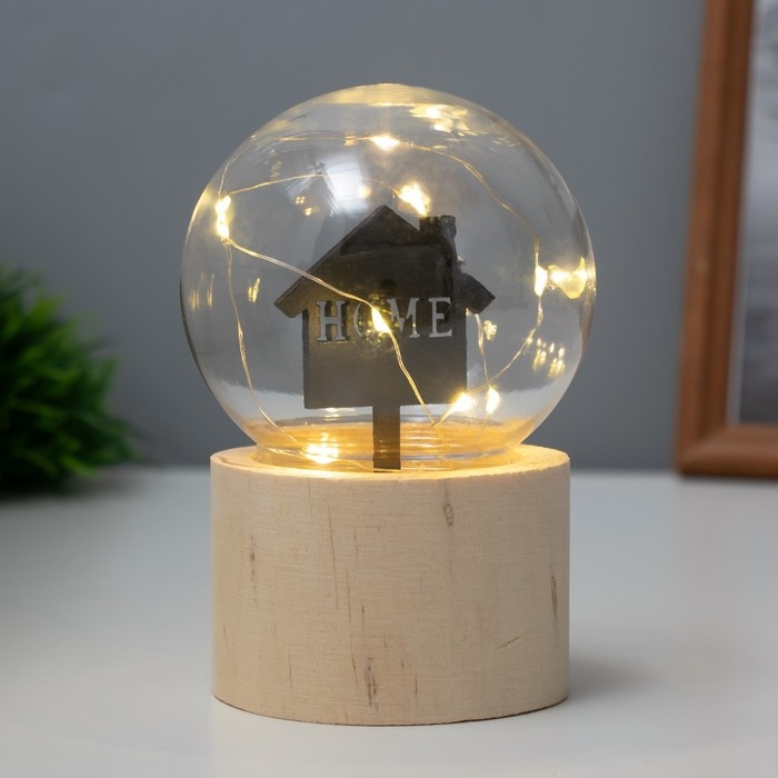 Ночник «Шар-дом» LED 3хAG10 шар 8см 6,5х6,5х11,5см Ночник «Шар-дом» LED 3хAG10 шар 8см 6,5х6,5х11,5см