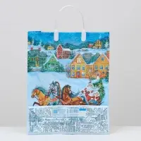 Пакет подарочный новогодний &laquo;Пора чудес&raquo;, мягкий пластик, 30&times;38 см