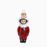 Ёлочная игрушка "Космонавт-01" h- 9 см, микс