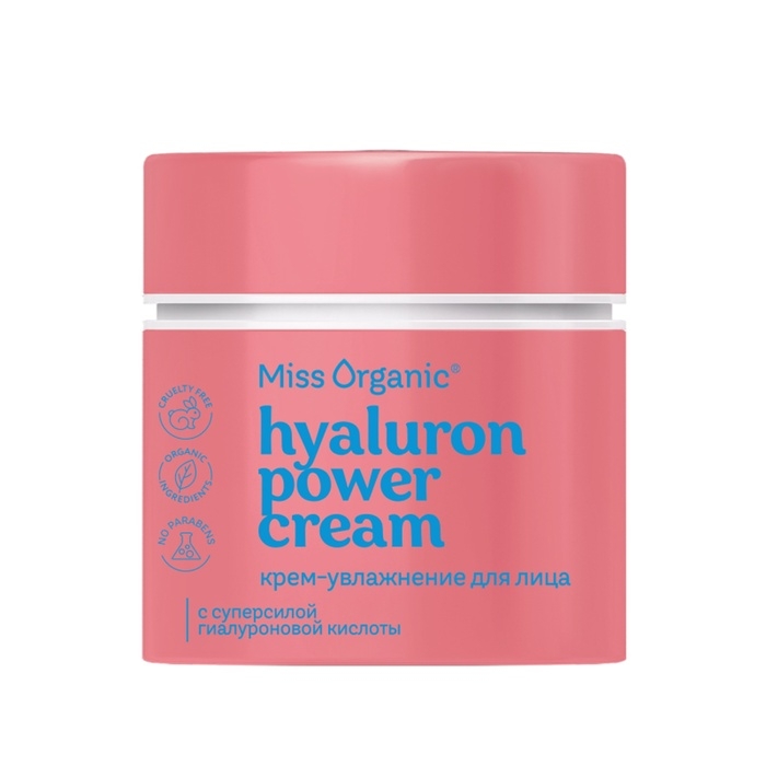 Крем увлажнение для лица HYALURON POWER CREAM серии Miss Organic 45 мл Крем увлажнение для лица HYALURON POWER CREAM серии Miss Organic 45 мл