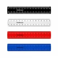 Набор линеек 4 штуки, 15 см, ErichKrause Classic, МИКС, zip-пакет в ПОДАРОК!