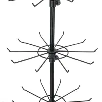 Вертушка, 6 ярусов по 10 крючков, 40&times;40&times;160 см, чёрная