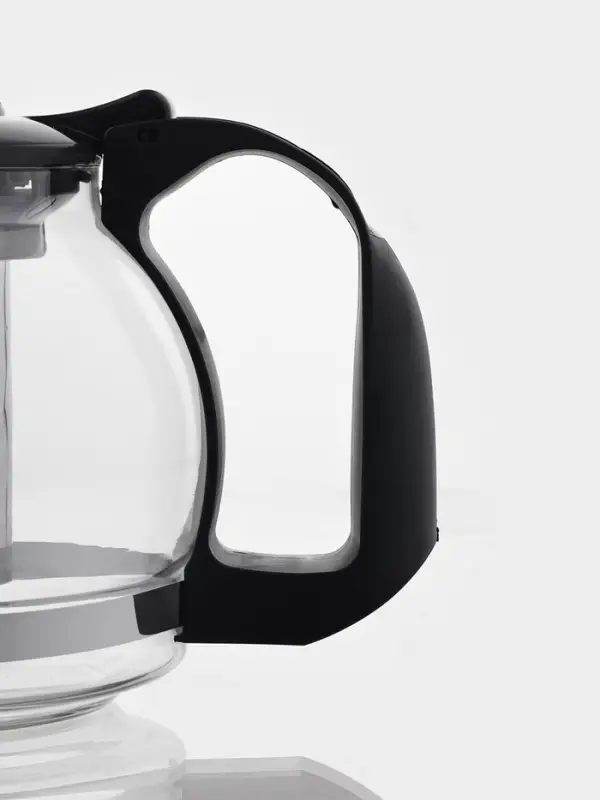 Заварочный чайник Доляна &laquo;Иллюзия&raquo;, 1.25 л, с металлическим ситом, стекло, чёрный