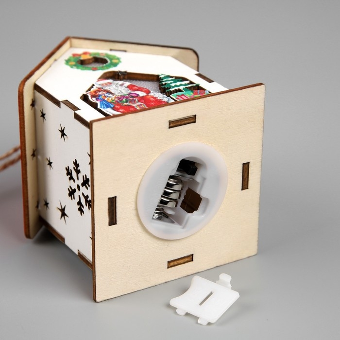 Подвеска световая Подвеска световая "Дом Деда Мороза", 7х6х8 см, 1 LED, AG10x3 (в компл.), свечение тёплое белое