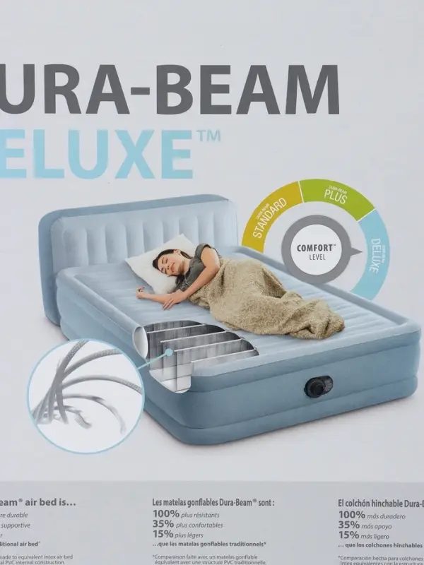 Кровать надувная QUEEN ULTRA с изголовьем 236&times;152&times;86 см, со встроенным насосом, 64450ND INTEX