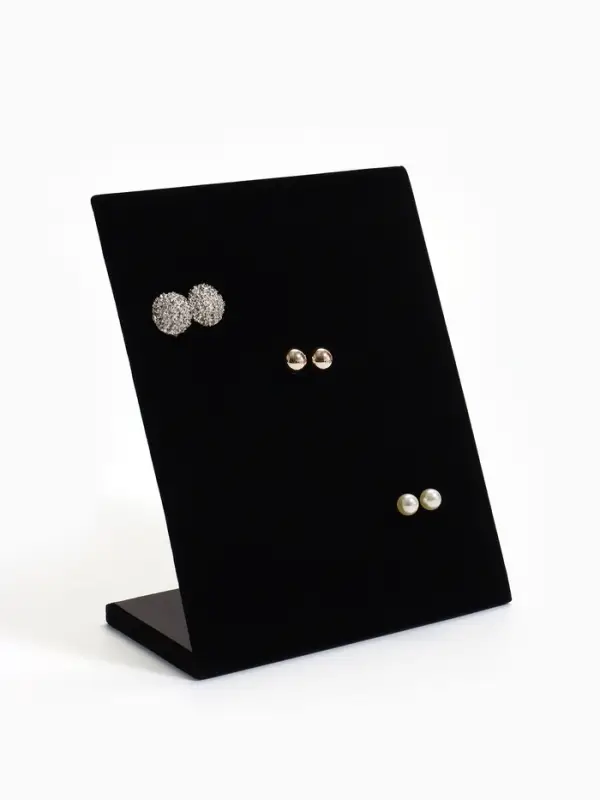 Подставка под серьги на 30 пар QF, 5 рядов, 20&times;10&times;24 см, чёрная