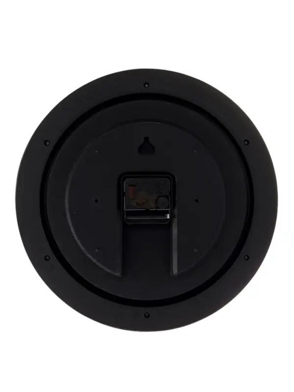 Часы настенные интерьерные, бесшумные, плавный ход, d=32 см, внутренний d=23.7 см, чёрные