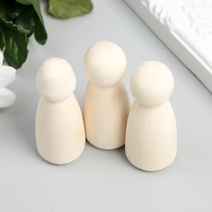 Основа для росписи дерево  Основа для росписи дерево "Девочка" 2,8х2,8х6,5 см