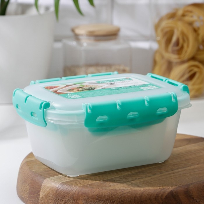 Набор пищевых герметичных контейнеров, 3 шт: 380 мл, 0,8 л, 1,5 л, прозрачные, крышка голубая Набор пищевых герметичных контейнеров, 3 шт: 380 мл, 0,8 л, 1,5 л, прозрачные, крышка голубая