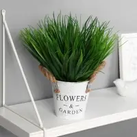 Искусственный цветок в горшке &laquo;Садовый рай&raquo;, осока, 11&times;22 см, МИКС