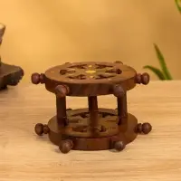 Подставка под горячее "Штурвал" (набор 6 шт), 12х11,5х6,8 см, дерево шишам Подставка под горячее "Штурвал" (набор 6 шт), 12х11,5х6,8 см, дерево шишам