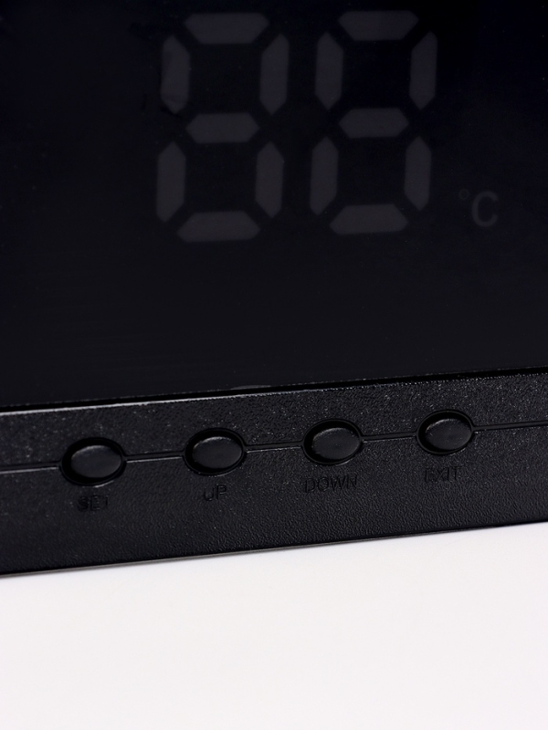 Часы электронные настенные, календарь термометр, 47.5 х 25.3 см, красные цифры 10.8 х 5.3 см   10766