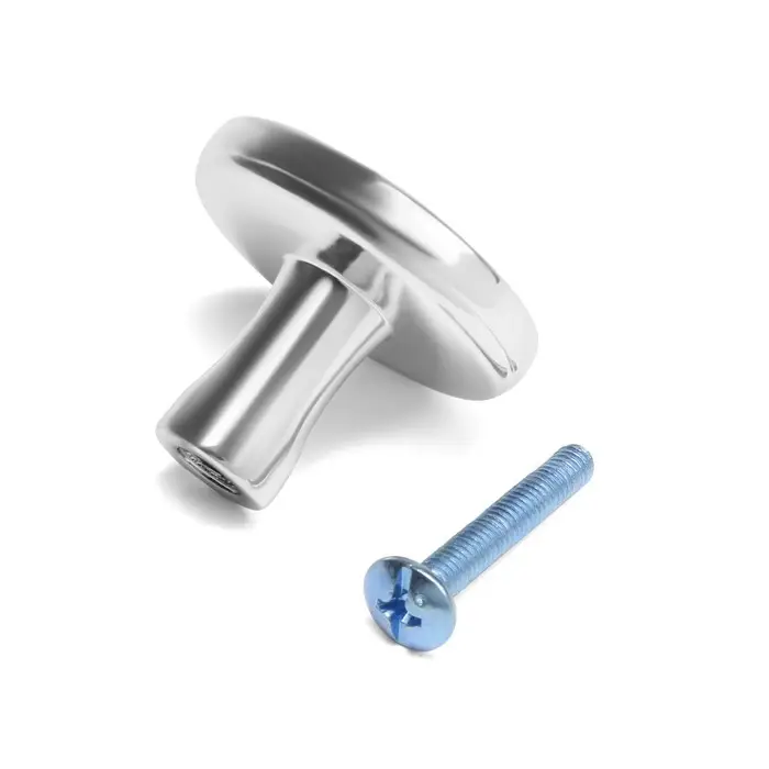 Ручка-кнопка CAPPIO РК103, d=33 мм, пластик, цвет хром