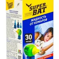 Дополнительный флакон-жидкость от комаров SuperBAT, 30 ночей, 30 мл