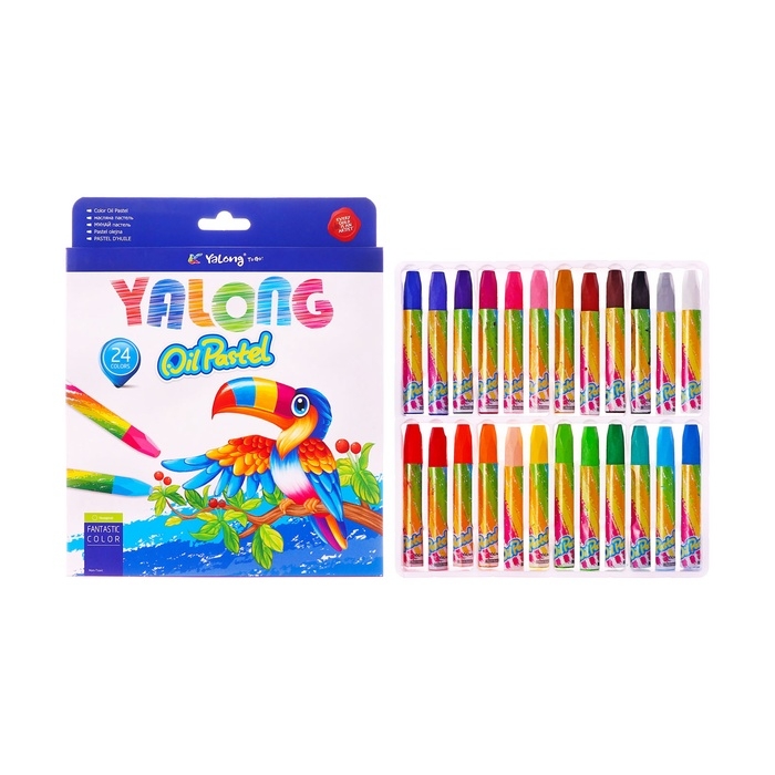 Пастель масляная 24 цветов в бумажном держателе, в картонной коробке Пастель масляная 24 цветов в бумажном держателе, в картонной коробке