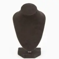 Бюст для украшений QF, 10&times;7.5&times;15 см, h=15 см, флок, серый графит