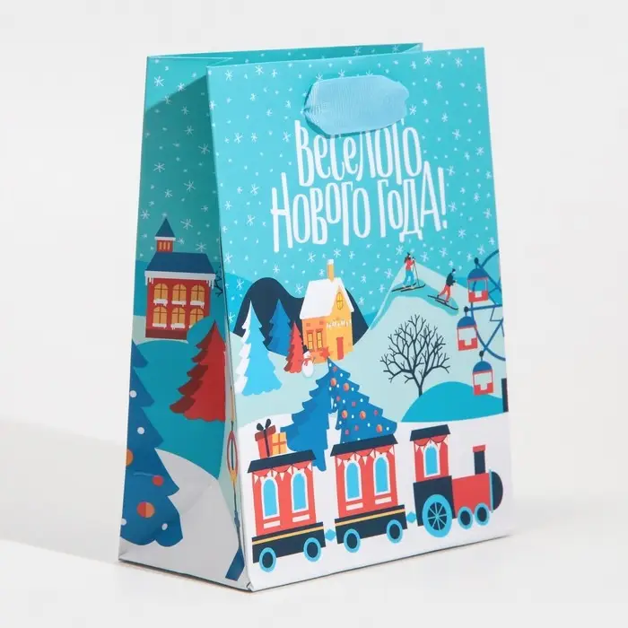Пакет подарочный новогодний ламинированный «В ожидании чуда», 12 х 15 х 5.5 см Пакет подарочный новогодний ламинированный «В ожидании чуда», 12 х 15 х 5.5 см