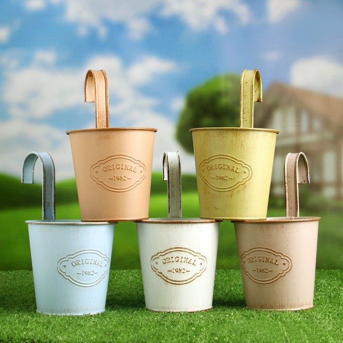 Кашпо подвесное «Ведерко Улла», 10×18 см, МИКС Кашпо подвесное «Ведерко Улла», 10×18 см, МИКС