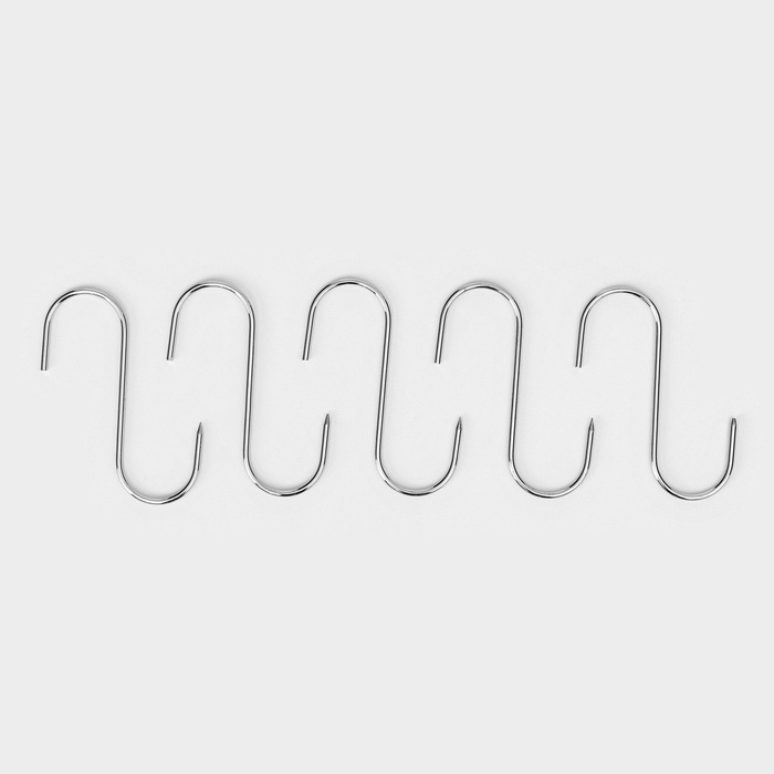 Крючки для мяса из нержавеющей стали, 12х3,5 см, упаковка 10 шт Крючки для мяса из нержавеющей стали, 12х3,5 см, упаковка 10 шт