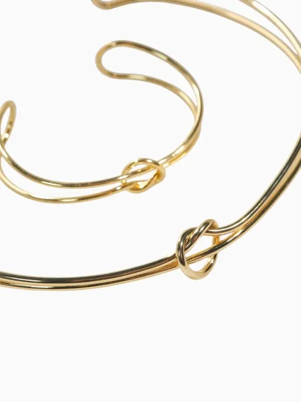 Набор 2 предмета: чокер, браслет «Обруч» узел, цвет золото Набор 2 предмета: чокер, браслет «Обруч» узел, цвет золото