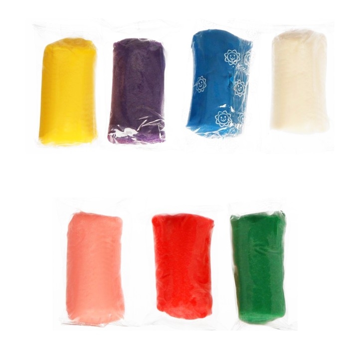 Тесто для лепки 7 цветов по 60 г,  Тесто для лепки 7 цветов по 60 г, "Игротека" в пластиковом ведре