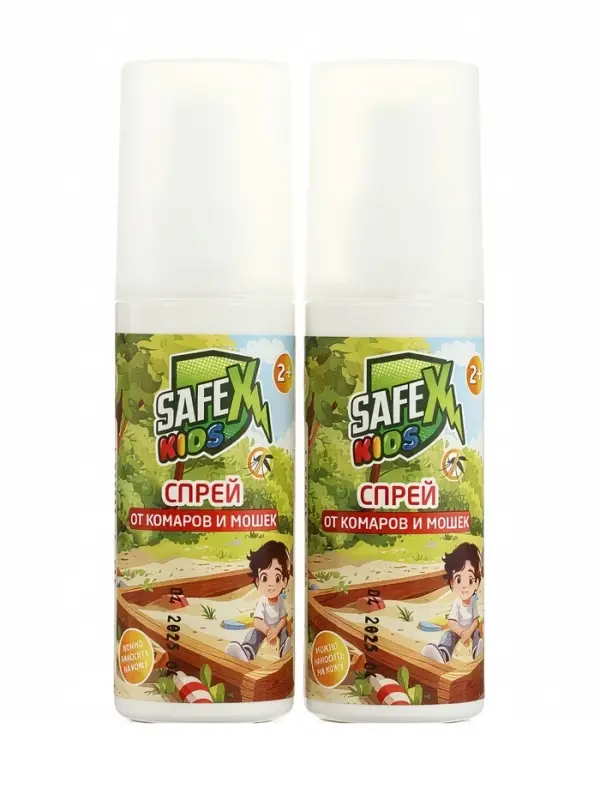 Спрей от комаров SAFEX Kids, 2 штуки