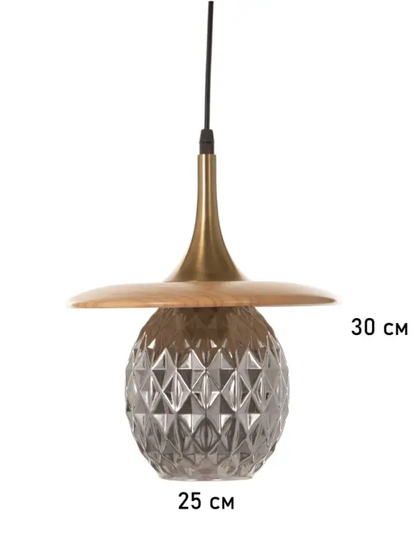 Светильник BayerLux ЭКО &laquo;Кен&raquo; 1&times;40 Вт Е27 черный/коричневый 23&times;23&times;100 см