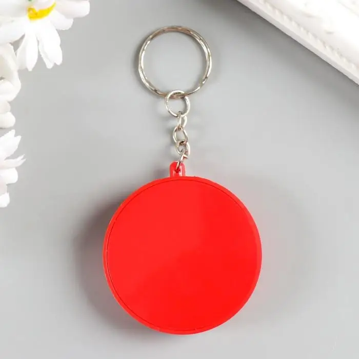 Брелок для ключей на кольце «Круглый», с компасом, пластик, 4.5×4.5×1 см, МИКС