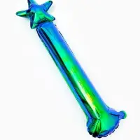 Воздушный шар фольгированный 3D 39" &laquo;Новогодняя елка&raquo; зеленый хамелеон, под воздух