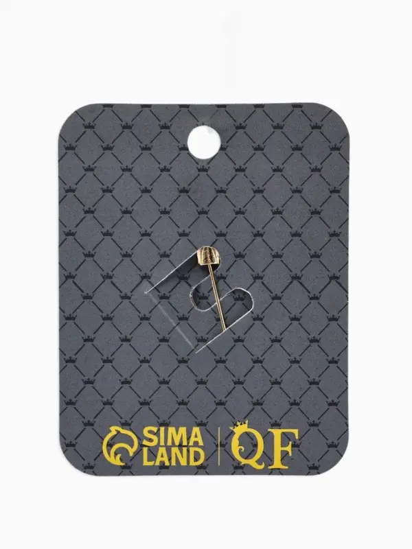 Брошь &laquo;Клевер&raquo; матовая, цвет белый в золоте