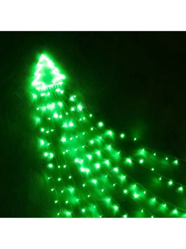 Светодиодная фигура &laquo;Ёлка&raquo; 3.5 м, пластик, 9 нитей, 31 В, свечение зелёное