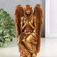 Фигура гипс "Ангел Равена" 16х9 см, бронза Фигура гипс "Ангел Равена" 16х9 см, бронза