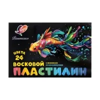 Пластилин мягкий (восковой) &laquo;Луч. Фантазия&raquo;, 24 цвета, 360 г, со стеком, МИКС