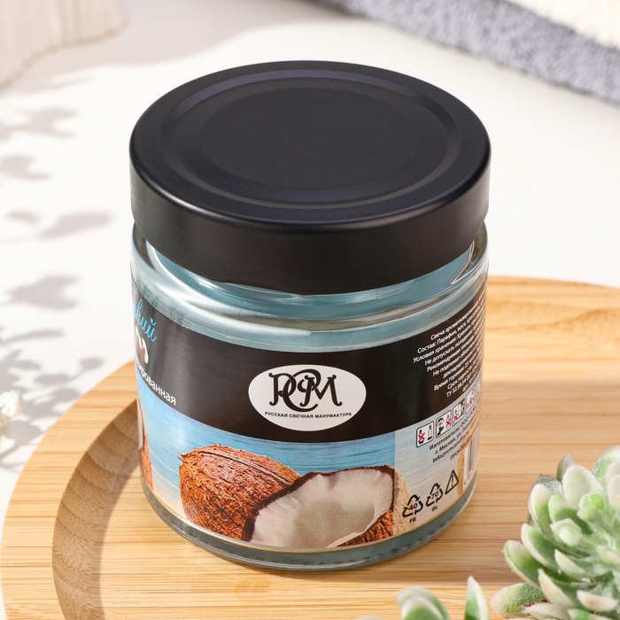 Свеча в банке ароматическая Свеча в банке ароматическая "Карибский кокос", 25 ч