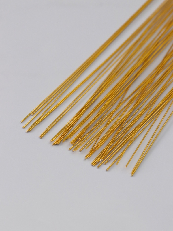Проволока для изготовления искусственных цветов Проволока для изготовления искусственных цветов "Золотая" длина 40 см сечение 0,7 мм набор 50 шт 1