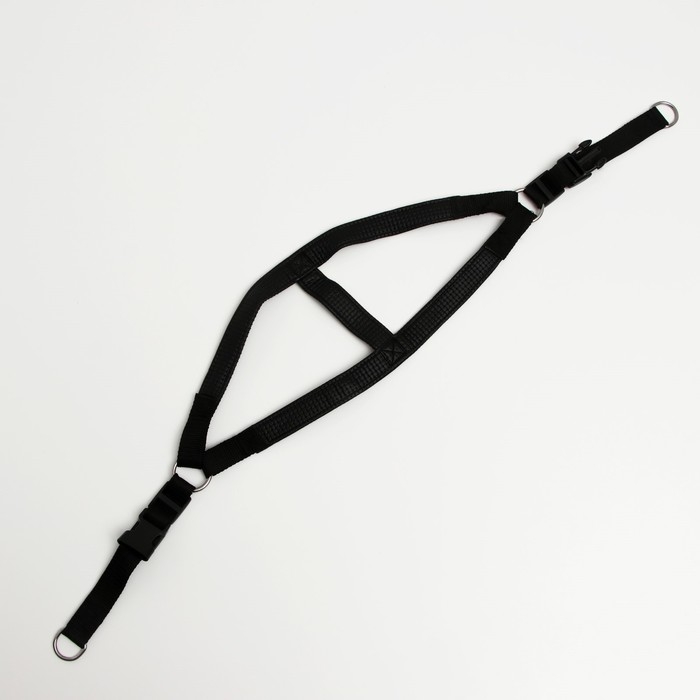 Шлейка Шлейка "Комфорт" комбинированная, 2,5 см, ОШ 55-60 см, ОГ 60-65 см, чёрная