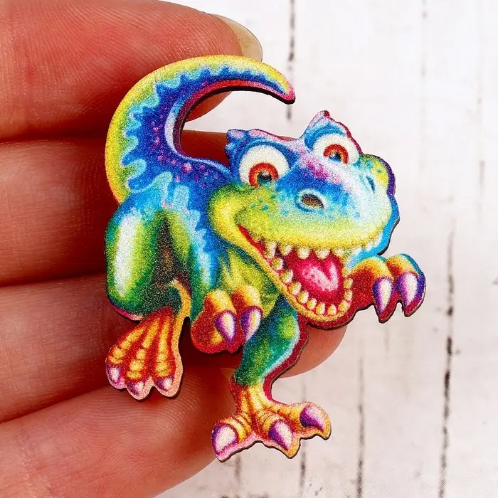 Деревянный значок «Тираннозавр» Деревянный значок «Тираннозавр»