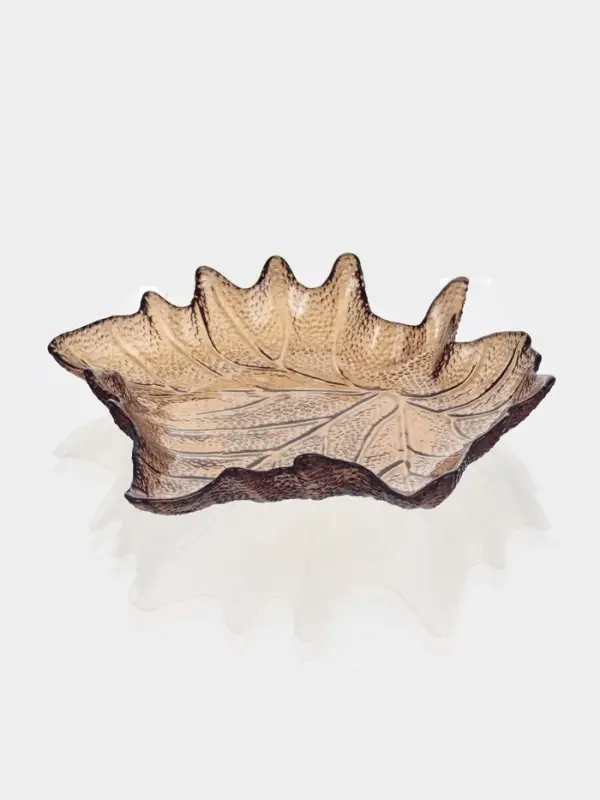 Набор блюд &laquo;Кленовый лист&raquo;, стекло, коричневый