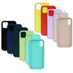 Чехол для iPhone 12 Mini цветной силикон LOGO