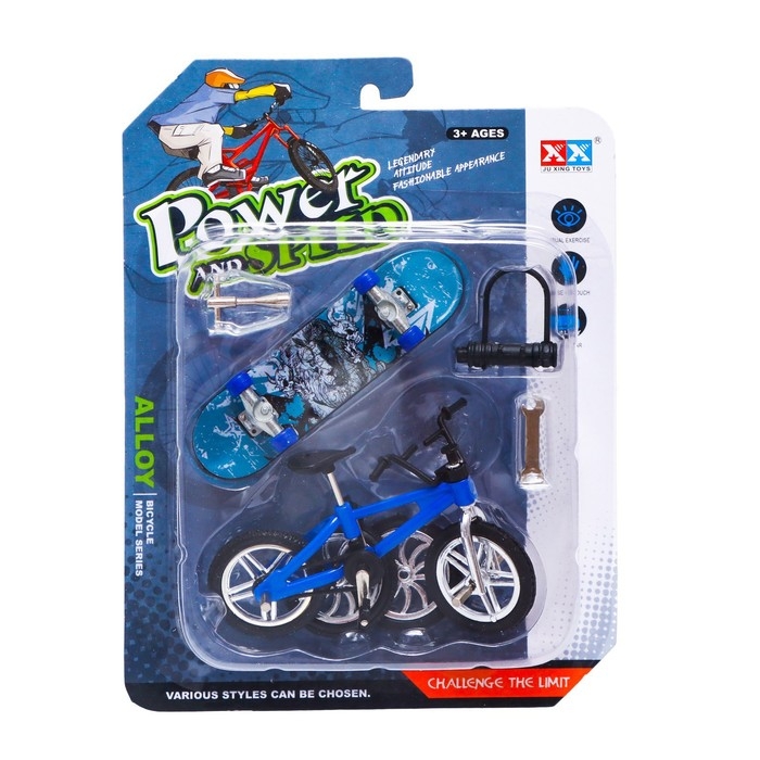 Набор пальчиковых игрушек «Скорость», фингербайк, фингерборд, цвет МИКС Набор пальчиковых игрушек «Скорость», фингербайк, фингерборд, цвет МИКС