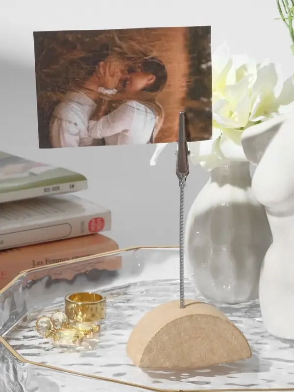 Подставка под ценник, фото &laquo;Прищепка&raquo;, с зажимом, 2.5&times;2.5&times;11 см, цвет серебро