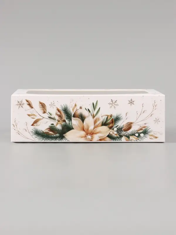 Коробочка для макарун новогодняя &laquo;Золотой Новый год&raquo;, 18&times;10&times;5.5 см