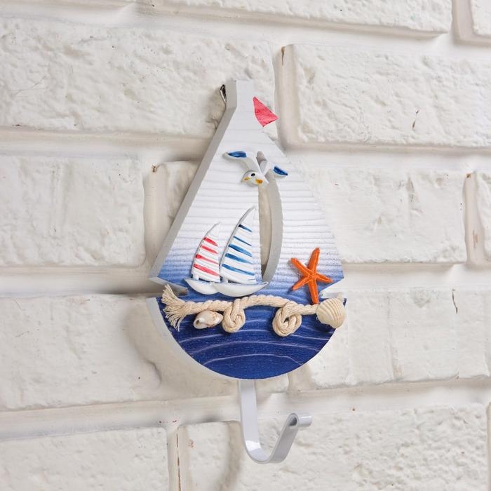 Вешалка Вешалка "Морской стиль" 1 крючок, микс, 24*8см