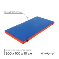 Мат ONLYTOP, 200&times;100&times;10 см, цвет синий/красный